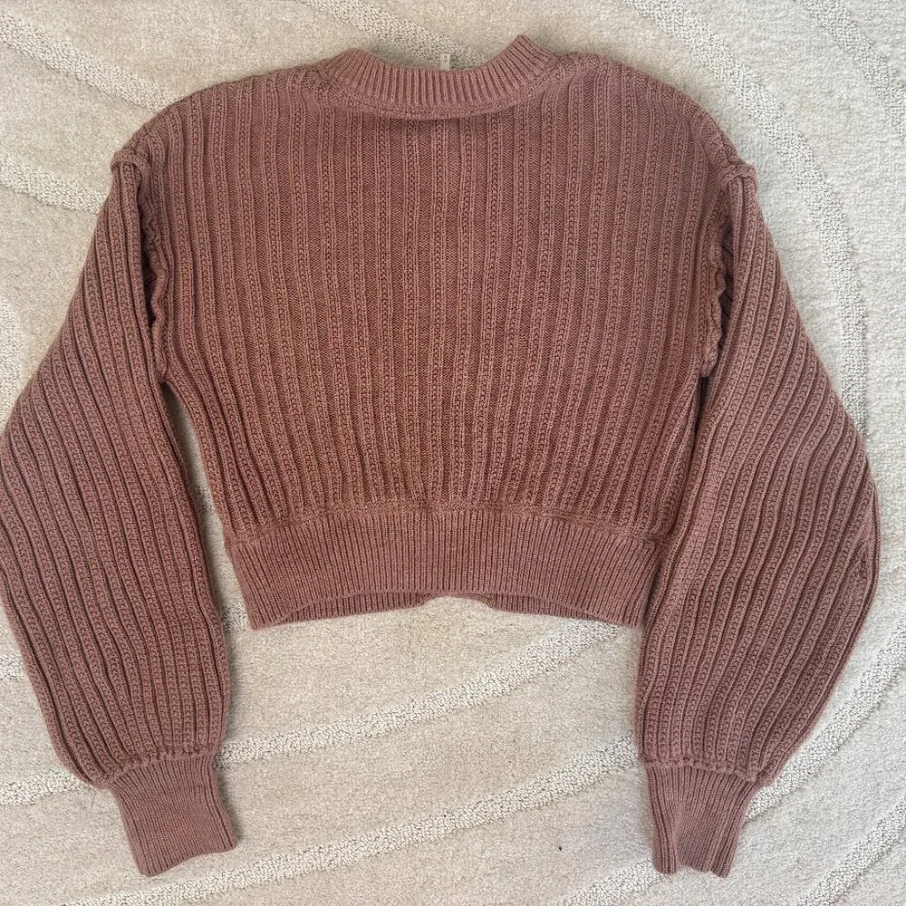 Free People "All Yours" Mocha Brown Cardigan - Picture 4 of 4